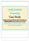 Eating Disorder-Electrolyte Imbalances UNFOLDING Reasoning Case Study (Mandy White, 16 years old- 