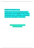 NURS 6501 Advanced Pathophysiology Midterm & Final Exams  PACKAGEDEAL  QUESTIONS AND CORRECT DETAILED ANSWERS WITH (VERIFIED ANSWERS) |ALREADY GRADED A+