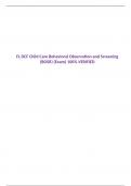 FL DCF Child Care Behavioral Observation and Screening (BOSR) (Exam) 100% VERIFIED