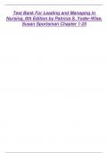 Test Bank For Leading and Managing in Nursing, 8th Edition by Patricia S. Yoder-Wise, Susan Sportsman Chapter 1-25