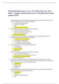 Prehospital Emergency Care, 11e (Mistovich et al.) Test bank > complete questions/answers (well elaborated) latest updated 2023