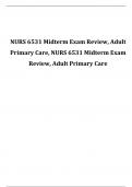 NURS 6531 Midterm Exam Review (Week 1-6)