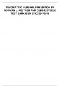 Test Bank Psychiatric Nursing 8th Edition Keltner