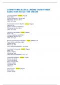 DYSRHYTHMIA BASIC A ,RELIAS DYSRHYTHMIA BASIC TEST 2023 LATEST UPDATE Junctional Rhythm - answer_Regular Rate: 40-60 P Wave: ABSENT or INVERTED PR Interval: None or <0.12 QRS: <0.12 sec Accelerated Junctional Rhythm - answer_Regular Rate: 60-100 P W