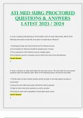 ATI MED SURG PROCTORED QUESTIONS & ANSWERS LATEST 2023 / 2024