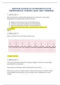 2020 NUR 2115/NUR 211 (FUNDAMENTALS OF PROFFESIONAL NURSING) QUIZ (100% VERIFIED)