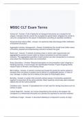 MSSC CLT Exam Terms Questions with correct Answers