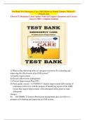 Test Bank For Emergency Care 14th Edition by Daniel Limmer, Michael F. O'Keefe and Edward T. Dickinson Latest Update With All Chapters Questions and Correct Answers 100% Complete Solution