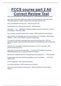 FCCS course part 2 All  Correct Review Test