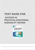 Test Bank for Success in Practical Vocational Nursing 8th Edition