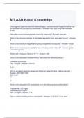 MT AAB Basic Knowledge Exam with complete solutions