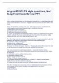 Angina MI NCLEX Exam Bundle(Graded A)