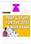 AHIP 2023/2024 final exam with 100% VERIFIED ANSWERS GUARANTEED PASS + A grade