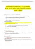 NAPSRx Final Exam 2023 NAPSR Final Exam 2023 (160 Q & A) Verified Answers 100 Correct.