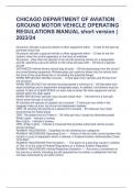 CHICAGO DEPARTMENT OF AVIATION GROUND MOTOR VEHICLE OPERATING REGULATIONS MANUAL short version | 2023/24