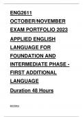 ENG2611 EXAM PORTFOLIO OCTOBER/NOVEMBER 2023