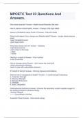 MPOETC Test 23 Questions And Answers.