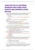 NGN RN ATI MATERNAL NEWBORN PROCTORED EXAM QUESTIONS AND ANSWERS LATEST EDITION.