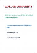 NURS 6541 Midterm Exam (WEEK 6) Test Bank Latest Update 2023/2024 Primary Care Adolescent and Child Care /  100% Verified Exam Sets / All Quarters covered / Winter, Summer, Spring & Autumn Terms