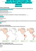 BIOS 242 Week 5 Concepts: The Immune System 2023-2024 LATEST UPDATE Epidemiology