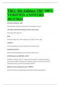 TNCC 9th Edition TNP 100%  VERIFIED ANSWERS  2023/2024