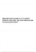 HESI RN EXIT EXAM V1-V7 LATEST UPDATE 2023-2024 / RN EXIT HESI EXAM V1,V2,V3,V4,V5,V6,V7