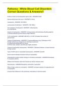 Pathoma - White Blood Cell Disorders Correct Questions & Answers!!Normal white blood cell count - ANSWER 5-10k/uL