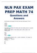 NLN PAX EXAM PREP MATH 74