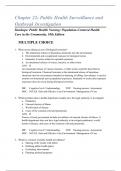 Chapter 22: Public Health Surveillance and Outbreak Investigation Stanhope: Public Health Nursing: Population-Centered Health Care In The Community, 10th Edition