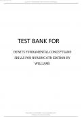 Test Bank for de Wits Fundamental Concepts and Skills for Nursing 6th Edition by Williams