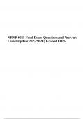 NRNP 6665 Final Exam Questions and Answers Latest 2023/2024 (Verified)