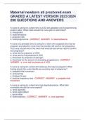 Maternal newborn ati proctored exam GRADED A LATEST VERSION 2023/2024  200 QUESTIONS AND ANSWERS