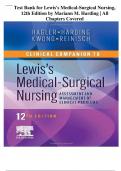 Test Bank for Lewis's Medical-Surgical Nursing, 12th Edition by Mariann M. Harding | All Chapters Covered