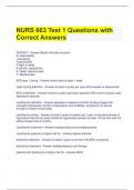 NURS 663 Exam Questions and Answers All Correct 