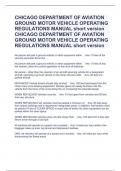 CHICAGO DEPARTMENT OF AVIATION GROUND MOTOR VEHICLE OPERATING REGULATIONS MANUAL short version CHICAGO DEPARTMENT OF AVIATION GROUND MOTOR VEHICLE OPERATING REGULATIONS MANUAL short version