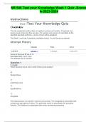 NR 546 Test your Knowledge Week 1 Quiz -Scored  A-2023-2024