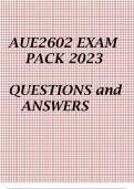 AUE2602 EXAM PACK 2023