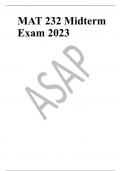 MAT 232 Midterm Exam 2023