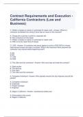 Contract Requirements and Execution - California Contractors (Law and Business) Exam