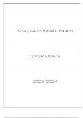 NSG 6435 FINAL EXAM 2 VERSIONS 20232024.