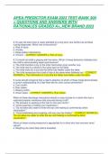 APEA PREDICTOR EXAM 2023 TEST-BANK 300 + QUESTIONS AND ANSWERS WITH RATIONALES GRADED A+,,NEW BRAND 2023 A 75-year-old client who is newly admitted to a long-term care facility has all these nursing diagnoses. Which one is the priority? a. Risk of injury.