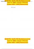 NUR2755 / NUR 2755 Multidimensional Care IV / MDC 4 Exam 3 Review