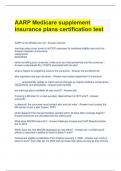 AARP Medicare supplement insurance plans certification test