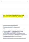    NRF Customer service exam study guide questions and answers well illustrated.