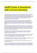 AARP Exam 4 Questions with Correct Answers