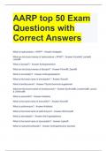 AARP top 50 Exam Questions with Correct Answers 