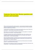  Customer Service Quiz Review questions and answers well illustrated.