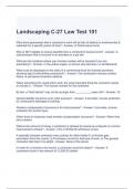 Landscaping C-27 Law Test 101 Questions and Answers