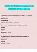 HazMat Ops Test Questions and Answers (2023/2024) (Verified Answers)