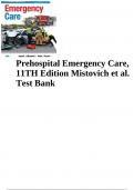 TEST BANK FOR PREHOSPITAL EMERGENCY CARE, 11TH EDITION BY JOSEPH MISTOVICH